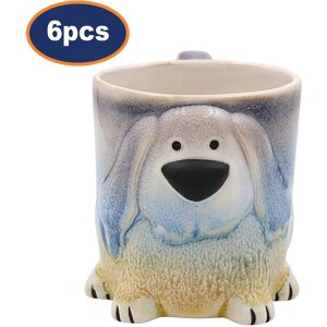 Lesser & Pavey Dog Mug 6pcs Reactive Glazed Faithful Friends Ceramic Coffee Cup 350ml Gradient Lesser & Pavey Dog Mug 6pcs Reactive Glazed Faithful Friends Ceramic Coffee Cup 350ml Gradient