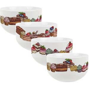 Purely Home Sweet Treats Large Dessert Bowl Set - 4x Ceramic Indulgent Serving Bowls Purely Home Sweet Treats Large Dessert Bowl Set - 4x Ceramic Indulgent Serving Bowls