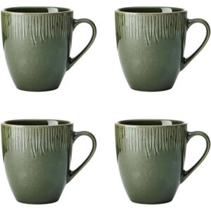 Mikasa Jardin 4pc Stoneware Mug Set, 420ml, Gift Boxed, Green Mikasa Jardin 4pc Stoneware Mug Set, 420ml, Gift Boxed, Green
