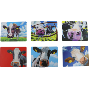 Eoin O'Connor Set Of 6 Placemats - Cow Design Eoin O'Connor Set Of 6 Placemats - Cow Design