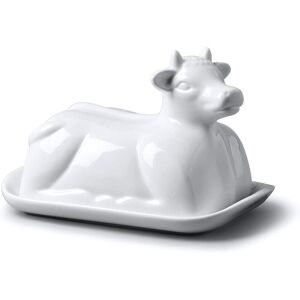 Wm Bartleet & Sons Cow Design Butter Dish, Traditional Porcelain Dish With Butter Plate And Lid Wm Bartleet & Sons Cow Design Butter Dish, Traditional Porcelain Dish With Butter Plate And Lid