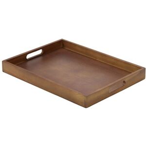 Genware Tray Black Acacia Wood Butlers Bar Home Serving Tray 44 X 32 X 4.5cm Genware Tray Black Acacia Wood Butlers Bar Home Serving Tray 44 X 32 X 4.5cm