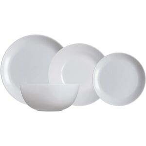 Arcoroc Luminarc Grey Dinner Set 19-Piece Opal Glass Diwali Granit Plates Bowls Serving Arcoroc Luminarc Grey Dinner Set 19-Piece Opal Glass Diwali Granit Plates Bowls Serving