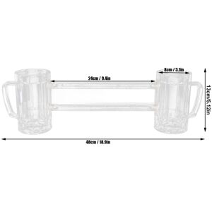 430ml Beer Mug Double Conjoined Beer Glass Drop Resistant Acrylic Beer Cup B Hot 430ml Beer Mug Double Conjoined Beer Glass Drop Resistant Acrylic Beer Cup B Hot