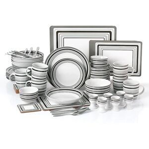 Waterside 80pc Brompton Dinner Set - Grey Waterside 80pc Brompton Dinner Set - Grey