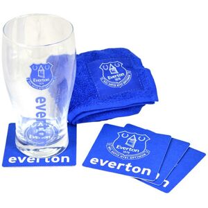 Everton Fc Official Wordmark Mini Football Bar Set (Pint / One Size Blue/clear S Everton Fc Official Wordmark Mini Football Bar Set (Pint / One Size Blue/clear S