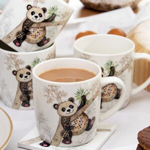 Darthome Set Of 4 Panda Bug Art Mugs Fine China 300ml Novelty Bear Animal Tea Coffee Cups Darthome Set Of 4 Panda Bug Art Mugs Fine China 300ml Novelty Bear Animal Tea Coffee Cups