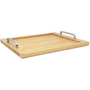 Grunwerg Wooden Serving Tray Solid Stainless Steel Handles 54x37cm Rectangular Serving Grunwerg Wooden Serving Tray Solid Stainless Steel Handles 54x37cm Rectangular Serving