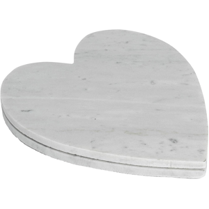 Argon Tableware Heart Marble Serving Platter - 23 X 27cm - Pack Of 2 - White Marble Serving Dish Argon Tableware Heart Marble Serving Platter - 23 X 27cm - Pack Of 2 - White Marble Serving Dish