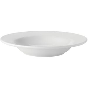 Utopia Porcelain Plate Pure White Vitrified Rimmed Soup Serving 9" (22.5cm) Pack Of 24 Utopia Porcelain Plate Pure White Vitrified Rimmed Soup Serving 9" (22.5cm) Pack Of 24