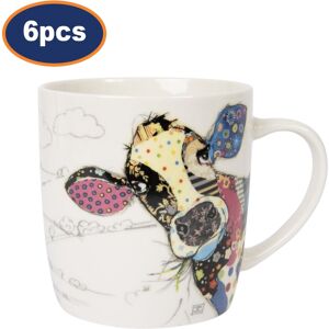 Lesser & Pavey Ceramic Mug 6pcs Bug Art Connie Cow Coffee Cup Animal Collectible Christmas Gift Lesser & Pavey Ceramic Mug 6pcs Bug Art Connie Cow Coffee Cup Animal Collectible Christmas Gift