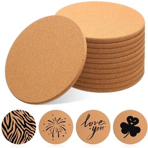 12 Pcs Round 6in Absorbent Cork Coasters Wooden 0.3 Inch Thick Cork Plant1933 12 Pcs Round 6in Absorbent Cork Coasters Wooden 0.3 Inch Thick Cork Plant1933