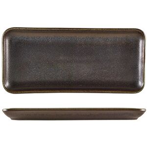 Genware Terra Porcelain Black Narrow Rectangular Serving Platter 27 X 12.5cm Pack Of 6 Genware Terra Porcelain Black Narrow Rectangular Serving Platter 27 X 12.5cm Pack Of 6