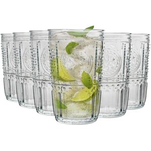 Bormioli Rocco 12x Romantic Highball Glasses Boho Water Tumblers 475ml Clear Bormioli Rocco 12x Romantic Highball Glasses Boho Water Tumblers 475ml Clear