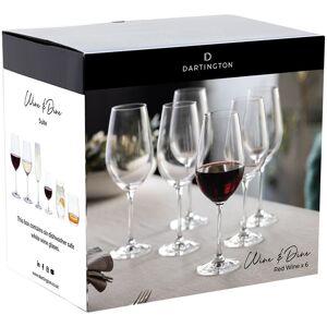 Dartington Crystal Dartington Red Wine Glasses Wine & Dine Set Of 6 450ml Dartington Crystal Dartington Red Wine Glasses Wine & Dine Set Of 6 450ml