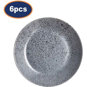 Dessert Plate Slate Opal Glass Grey Black Flecked Finish Luminarc 19cm 6pcs Dessert Plate Slate Opal Glass Grey Black Flecked Finish Luminarc 19cm 6pcs