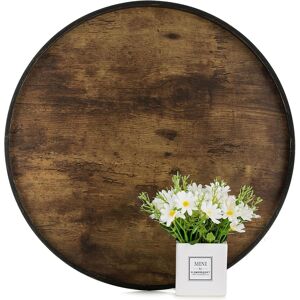 Hanobe Large Serving Tray Round: Decorative Coffee Table Tray For Ottoman Centr Hanobe Large Serving Tray Round: Decorative Coffee Table Tray For Ottoman Centr