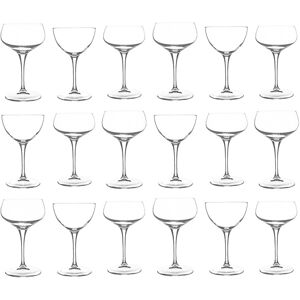 Bormioli Rocco 18 Piece Bartender Cocktail Glassware Set Martini Coupe Saucers Bormioli Rocco 18 Piece Bartender Cocktail Glassware Set Martini Coupe Saucers