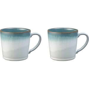 Denby - Azure Haze Blue Coffee Mug Set Of 2 - 400ml Large Stoneware Ceramic Tea Denby - Azure Haze Blue Coffee Mug Set Of 2 - 400ml Large Stoneware Ceramic Tea