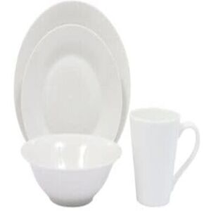 Basiks White Porcelain Dinner Set 16 Piece - 24hr Fast Delivery Basiks White Porcelain Dinner Set 16 Piece - 24hr Fast Delivery