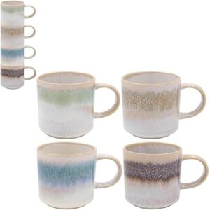 Lesser & Pavey Elements Reactive Glaze Stack Mugs Set Of 4 Kitchen & Home Sty Lesser & Pavey Elements Reactive Glaze Stack Mugs Set Of 4 Kitchen & Home Sty