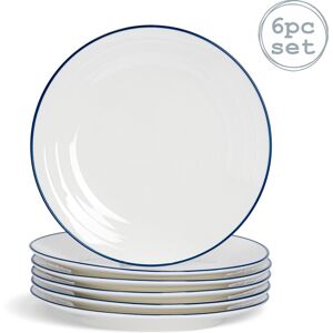 Nicola Spring 6x White Farmhouse Dinner Plates Rustic Country Cottage Dining Crockery 26cm Nicola Spring 6x White Farmhouse Dinner Plates Rustic Country Cottage Dining Crockery 26cm