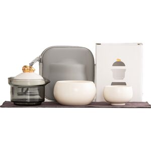 Sodial 3x(Portable Ceramic Tea Set For Travel-Includes 1 Teapot, 2 Cups And8653 Sodial 3x(Portable Ceramic Tea Set For Travel-Includes 1 Teapot, 2 Cups And8653