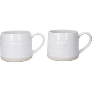 Mikasa Stoneware 2pc 380ml Cosy Mugs, Heart, Gift Boxed Mikasa Stoneware 2pc 380ml Cosy Mugs, Heart, Gift Boxed