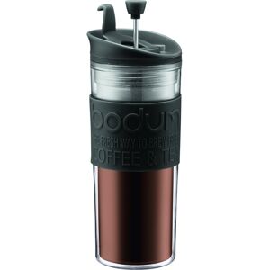 Bodum 11100-01bus, Black, Tea And Coffee Press, Plastic Insulated Travel Mug, 1 Bodum 11100-01bus, Black, Tea And Coffee Press, Plastic Insulated Travel Mug, 1