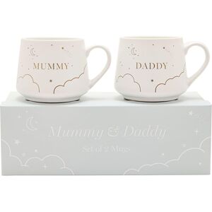 Widdop And Co Widdop Bambino Set Of 2 Mummy And Daddy Mugs - Stoneware Ceramic Mug - White Co Widdop And Co Widdop Bambino Set Of 2 Mummy And Daddy Mugs - Stoneware Ceramic Mug - White Co