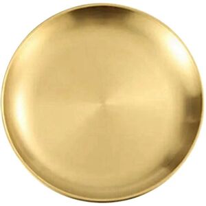 3x(Round Plate Rust-Proof Stackable Food Serving Plate Stainless Steel 30cm6073 3x(Round Plate Rust-Proof Stackable Food Serving Plate Stainless Steel 30cm6073