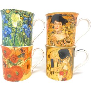 The Leonardo Collection Leonardo Collection Set Of Four Mixed Masters Classic Van Gogh And Klimt Mugs F The Leonardo Collection Leonardo Collection Set Of Four Mixed Masters Classic Van Gogh And Klimt Mugs F