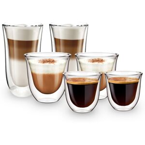 Aqualogis Double Wall Thermal Glasses Mix Size For Espresso Latte Cappuccino 6 Pcs Aqualogis Double Wall Thermal Glasses Mix Size For Espresso Latte Cappuccino 6 Pcs