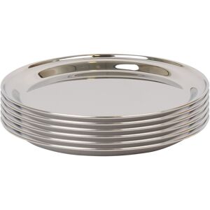 Argon Tableware 6x 40.5cm Round Stainless Steel Serving Trays - Serving Trays Argon Tableware 6x 40.5cm Round Stainless Steel Serving Trays - Serving Trays