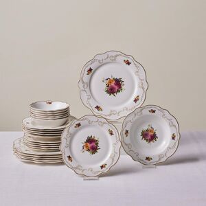 Karaca Antique Plates And Bowls Set For 6 People, White Dinner Set, Complete Ki Karaca Antique Plates And Bowls Set For 6 People, White Dinner Set, Complete Ki