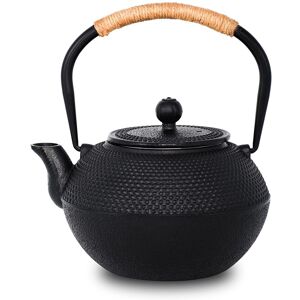 Sodial 2x(Cast Iron Tea Pot - Twine Handle Teapot Kettle With Infuser And Enameled3793 Sodial 2x(Cast Iron Tea Pot - Twine Handle Teapot Kettle With Infuser And Enameled3793