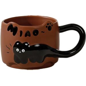 Sodial 3x(Vintage Ceramic Mug 380ml-Cute Stacked Coffee Cup For Breakfast,3307 Sodial 3x(Vintage Ceramic Mug 380ml-Cute Stacked Coffee Cup For Breakfast,3307