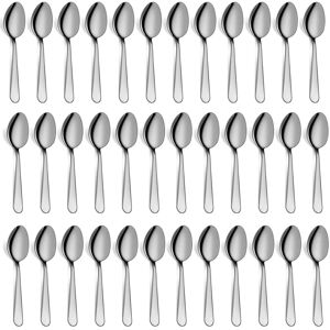 Pleafind Teaspoons Set Of 36, 6 Inch Stainless Steel Tea Spoons, Food Grade Cutlery Sp... Pleafind Teaspoons Set Of 36, 6 Inch Stainless Steel Tea Spoons, Food Grade Cutlery Sp...