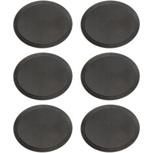 Argon Tableware 6x Black 63.5cm X 52cm Oval Non-Slip Serving Trays Plastic Food Tea Dinner Trays Argon Tableware 6x Black 63.5cm X 52cm Oval Non-Slip Serving Trays Plastic Food Tea Dinner Trays