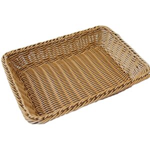 Sodial 3x(Storage Basket Handmade Rectangular Rattan Organization Wicker Bread2555 Sodial 3x(Storage Basket Handmade Rectangular Rattan Organization Wicker Bread2555