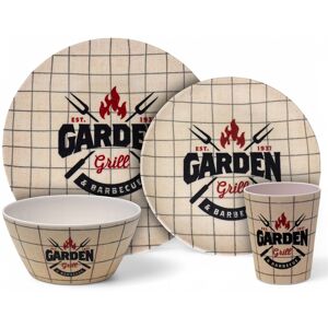 Excellent Houseware Bbq Barbecue 16pc Melamine Dinner Set - Plates Bowls Tumblers - Garden Grill Excellent Houseware Bbq Barbecue 16pc Melamine Dinner Set - Plates Bowls Tumblers - Garden Grill