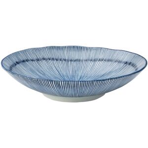 Utopia Urchin Oval Bowl Porcelain White Blue Serving For Bars 8.75" (22.5cm) Pack Of 6 Utopia Urchin Oval Bowl Porcelain White Blue Serving For Bars 8.75" (22.5cm) Pack Of 6