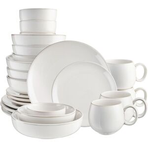 Cooks Professional Stoneware Dinner Set 24 Piece Nordic Plate Bowl Mug Dish Kitchen Crockery White Cooks Professional Stoneware Dinner Set 24 Piece Nordic Plate Bowl Mug Dish Kitchen Crockery White