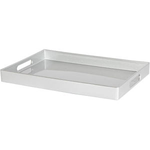 Argon Tableware 34.5 X 30cm Serving Trays With Handles - Silver - Pack Of 3 - Rectangular Tray M Argon Tableware 34.5 X 30cm Serving Trays With Handles - Silver - Pack Of 3 - Rectangular Tray M