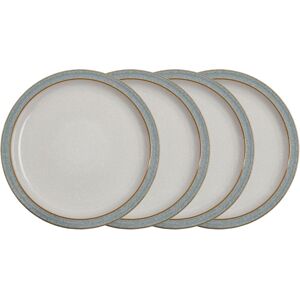 Denby - Elements Light Grey Dinner Plates Set Of 4 - Dishwasher Microwave Safe Denby - Elements Light Grey Dinner Plates Set Of 4 - Dishwasher Microwave Safe