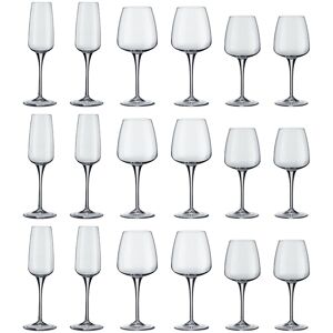 Bormioli Rocco 18 Piece Aurum Stemware Set Lead Free Wine Goblet Clear Bormioli Rocco 18 Piece Aurum Stemware Set Lead Free Wine Goblet Clear