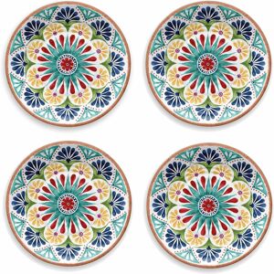 Purely Home Rio Medallion Outdoor/camping/bbq-Plastic/melamine Dinner Plates X 4 Purely Home Rio Medallion Outdoor/camping/bbq-Plastic/melamine Dinner Plates X 4