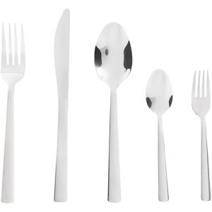 Beliani 60 Piece Cutlery Set Penne Silver Beliani 60 Piece Cutlery Set Penne Silver
