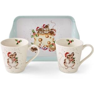 Wrendale Designs Royal Worcester Wrendale Deigns Mug And Tray Set Holly Jolly Christmas Mice Wrendale Designs Royal Worcester Wrendale Deigns Mug And Tray Set Holly Jolly Christmas Mice