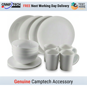 Camptech Quality Victoria Dinner Set - 16 Piece Melamine Camping Caravan Awning Camptech Quality Victoria Dinner Set - 16 Piece Melamine Camping Caravan Awning